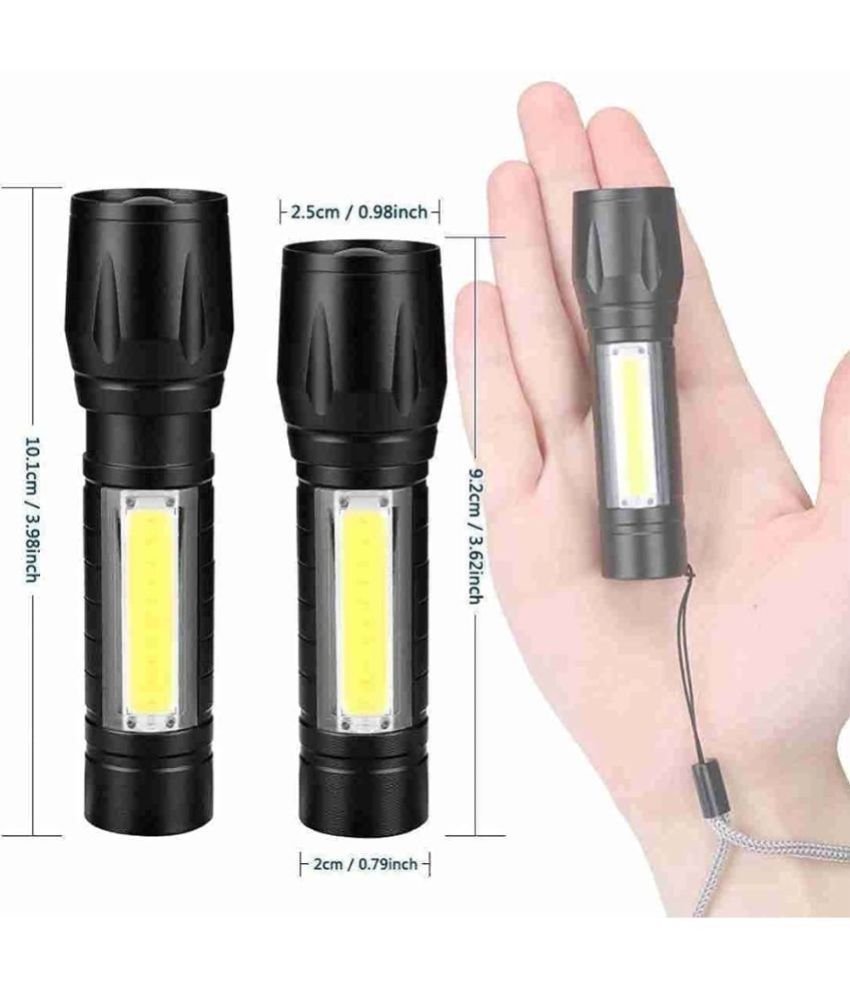 10W Rechargeable LED Torch Waterproof Pocket Size