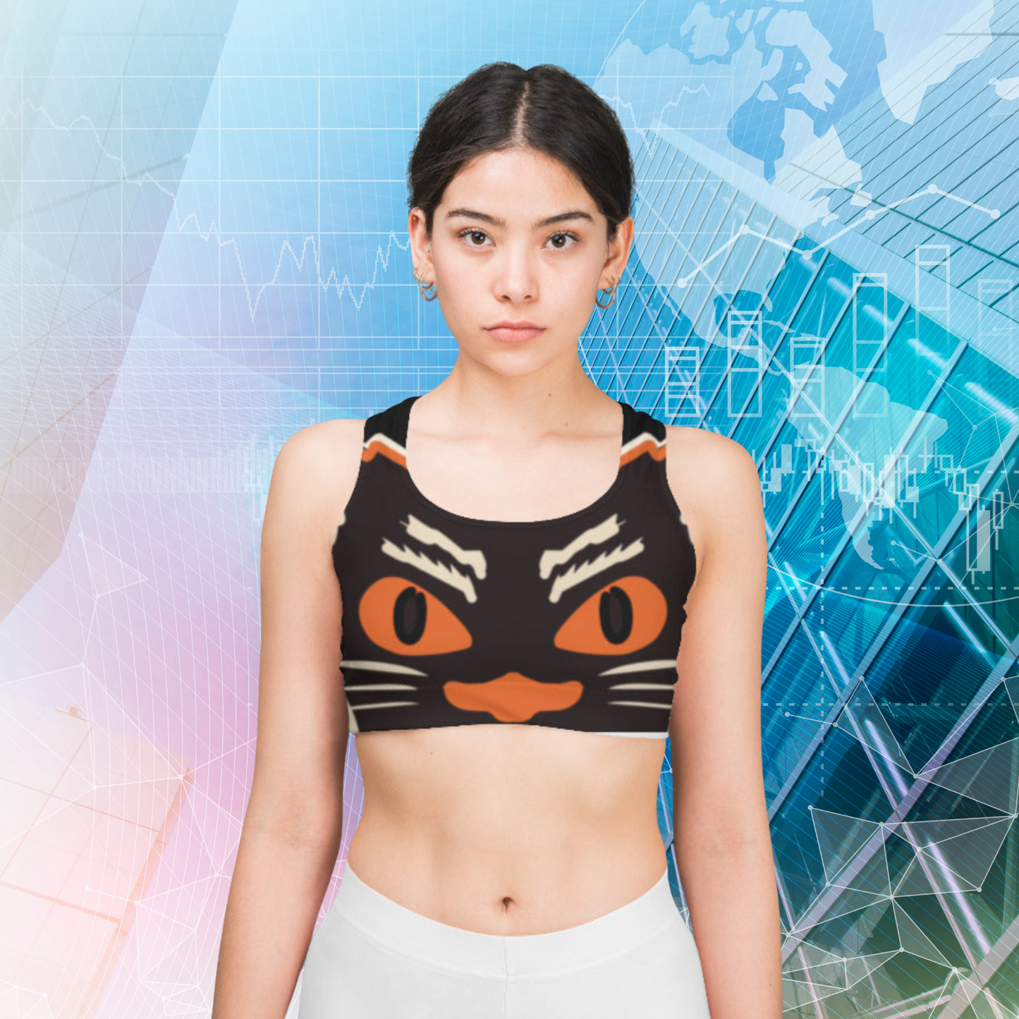 ๐ค Wild Eyes AOP Sports Bra