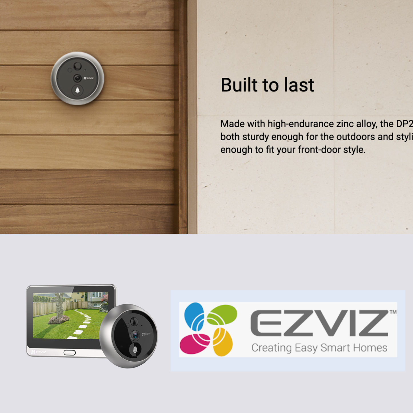 π‘οΈ Ezviz DP2 Wire-Free Peephole Smart WiFi Doorbell