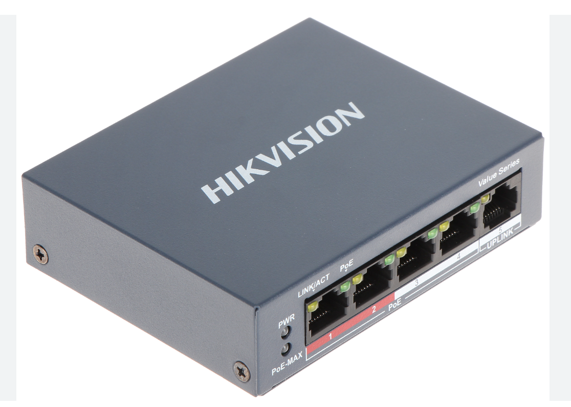 HIKVISION 4 Port PoE Switch (DS-3E0105P-E/M)