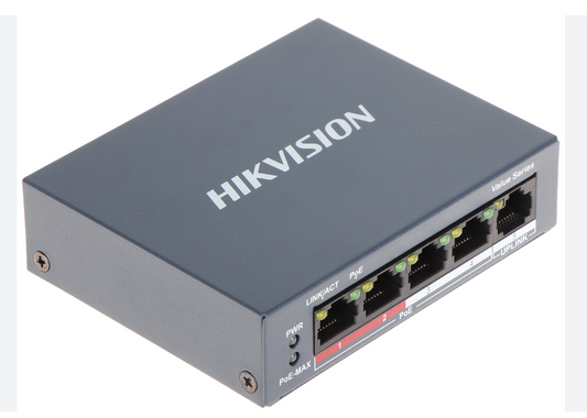HIKVISION 4 Port PoE Switch (DS-3E0105P-E/M)