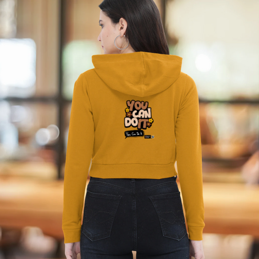 π§₯ You Can Do It β Womenβs Cropped Hoodie