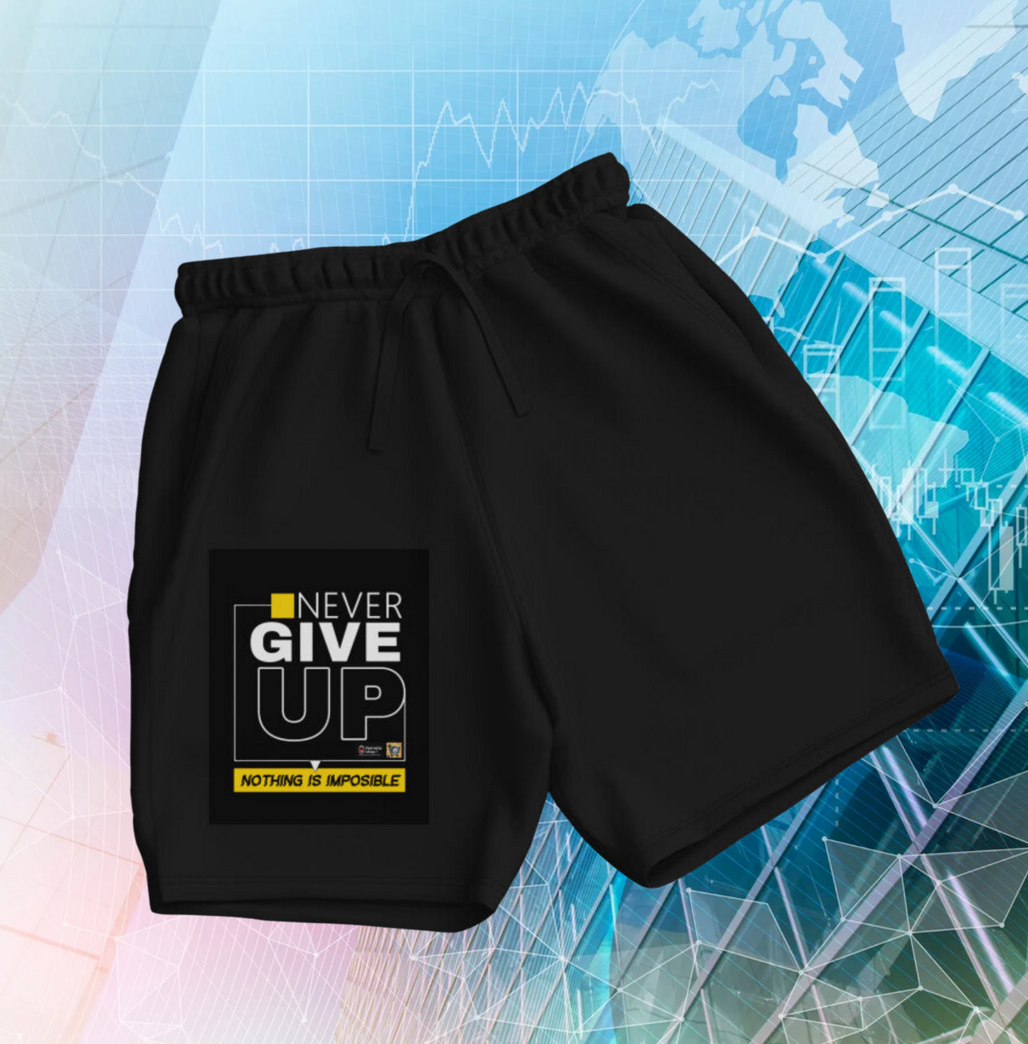 🩳 Never Give Up – Unisex Cotton Shorts