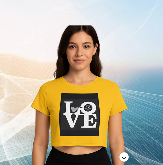 LOVE β Womenβs Crop Top (Made in India)