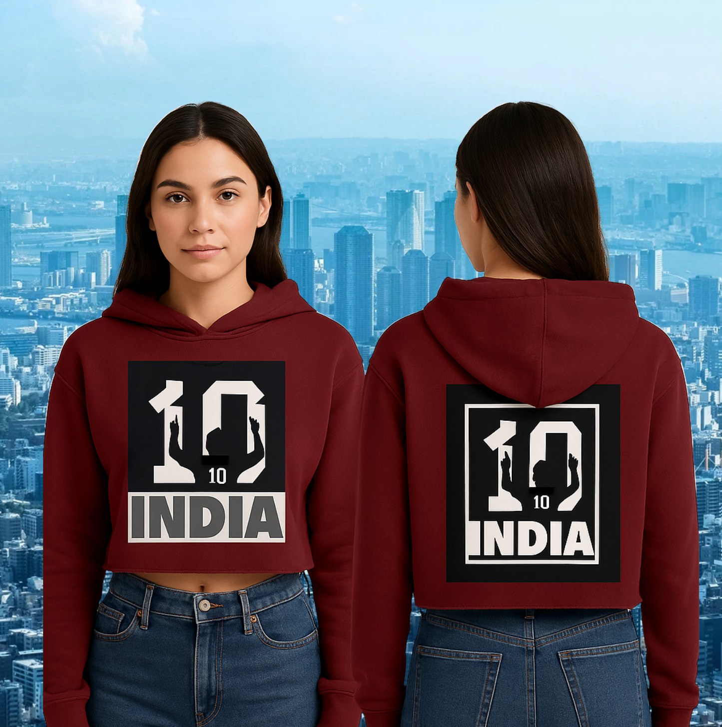 WOMEN CROP HOODIE NO10 INDIA