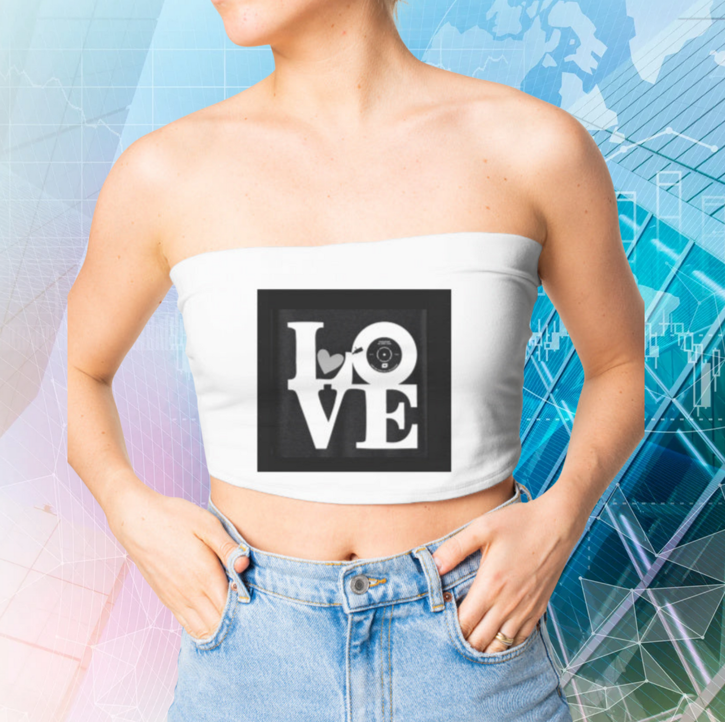 โค๏ธ LOVE AOP Tube Top