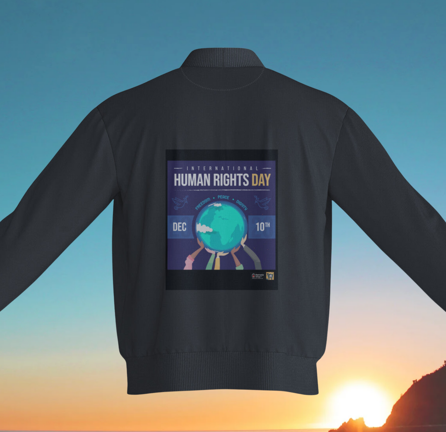 🌍 World Human Rights Day – Premium Cotton Bomber Jacket 🧥