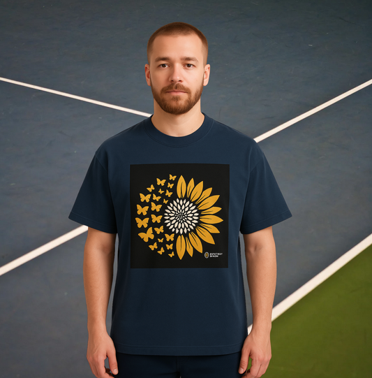 Butterfly Bloom Sunflower Premium Oversized Tee π»π¦