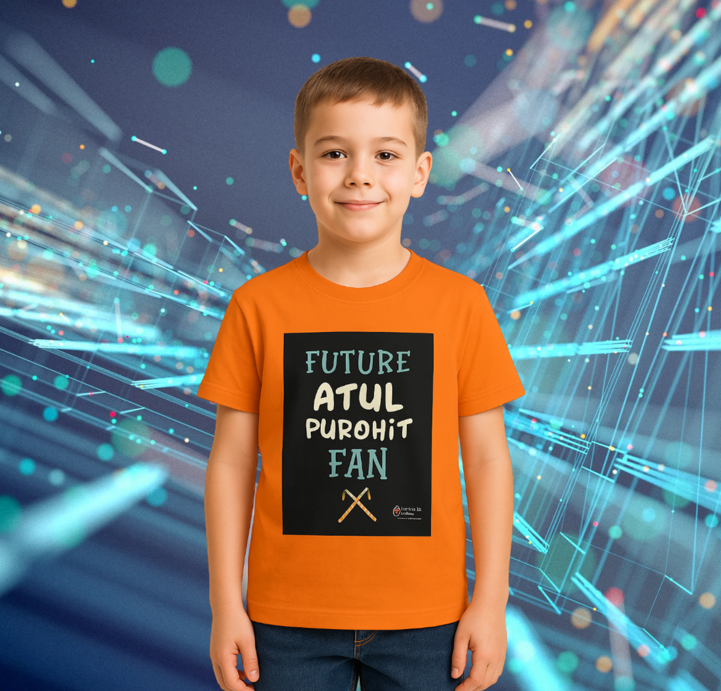 ATUL FAN Kids Half Sleeve Round Neck T-shirt