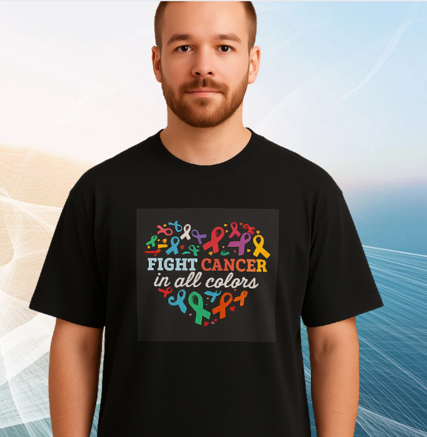 Colors of Hope Premium Black Oversized T-shirt