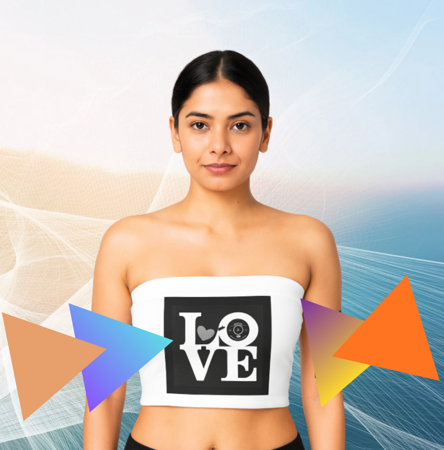 โค๏ธ LOVE AOP Tube Top