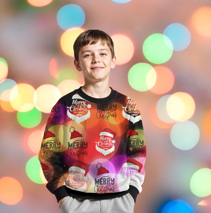 π Christmas AOP Kids Sweatshirt