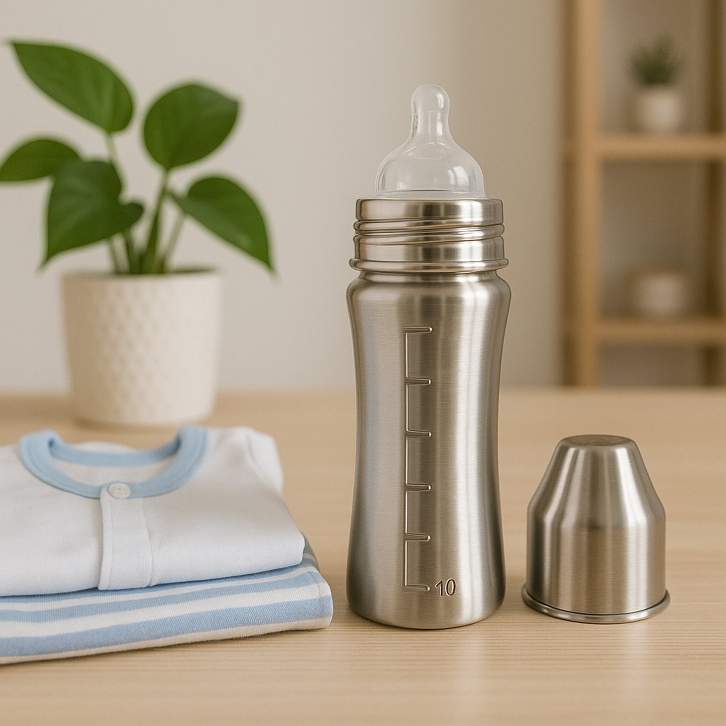 ๐ผ Ganesh Stainless Steel Baby Feeding Bottle โ 250 ml
