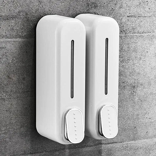 Wall Mount Hand Liquid Dispenser for Bathroom - White