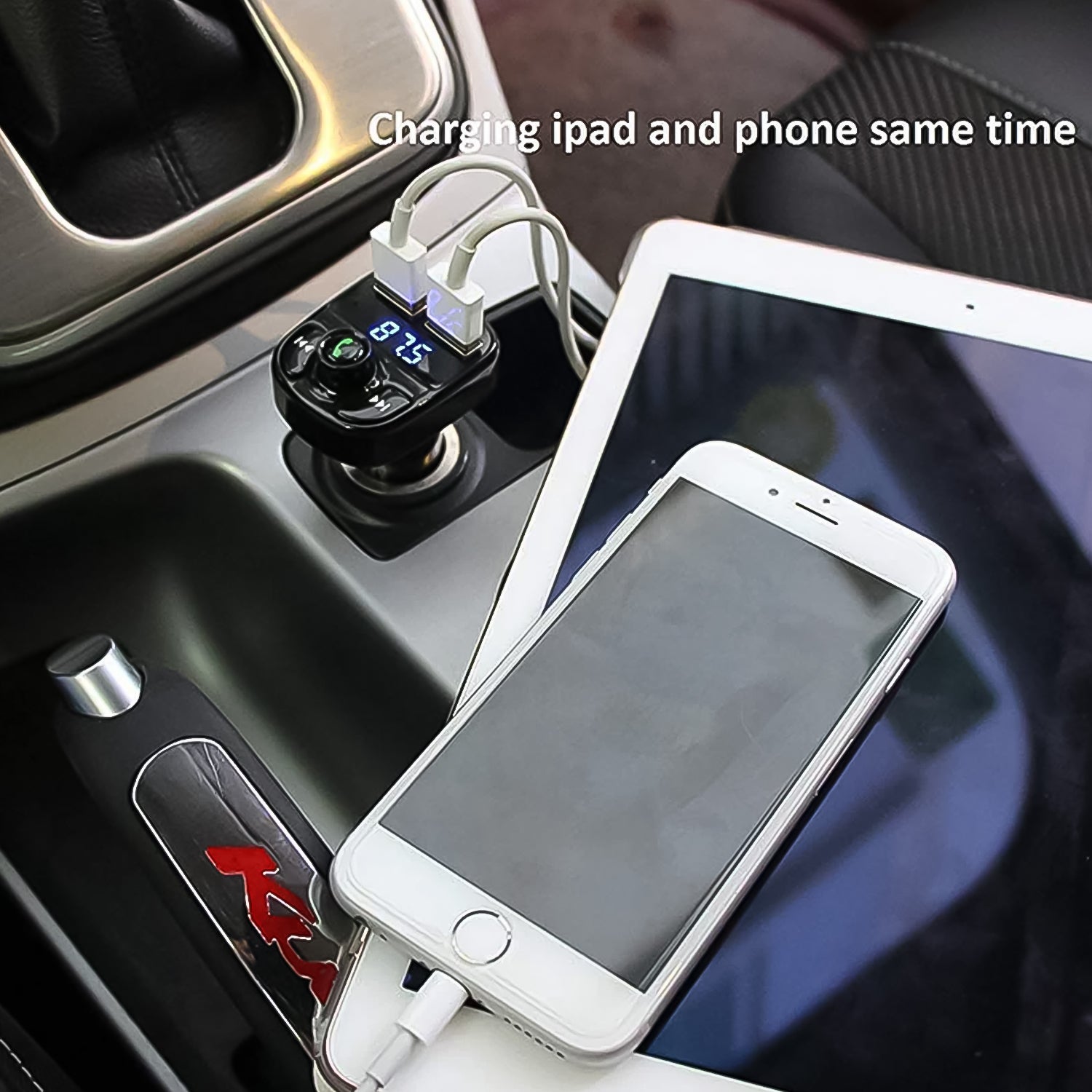 Car Bluetooth FM Transmitter Kit For Hands-free Call Receiver Music Player