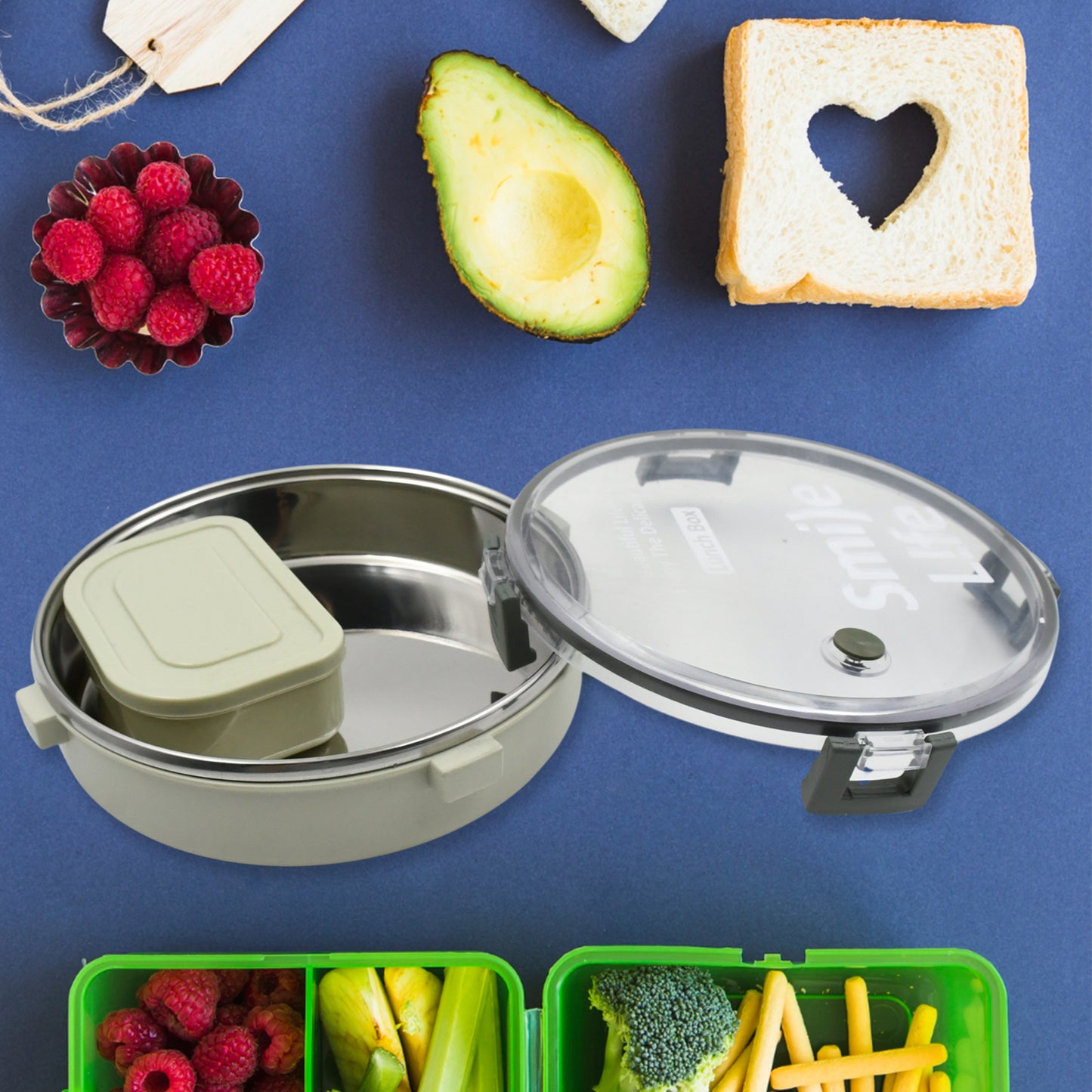 Miracle Stainless Steel Round Lunch Box