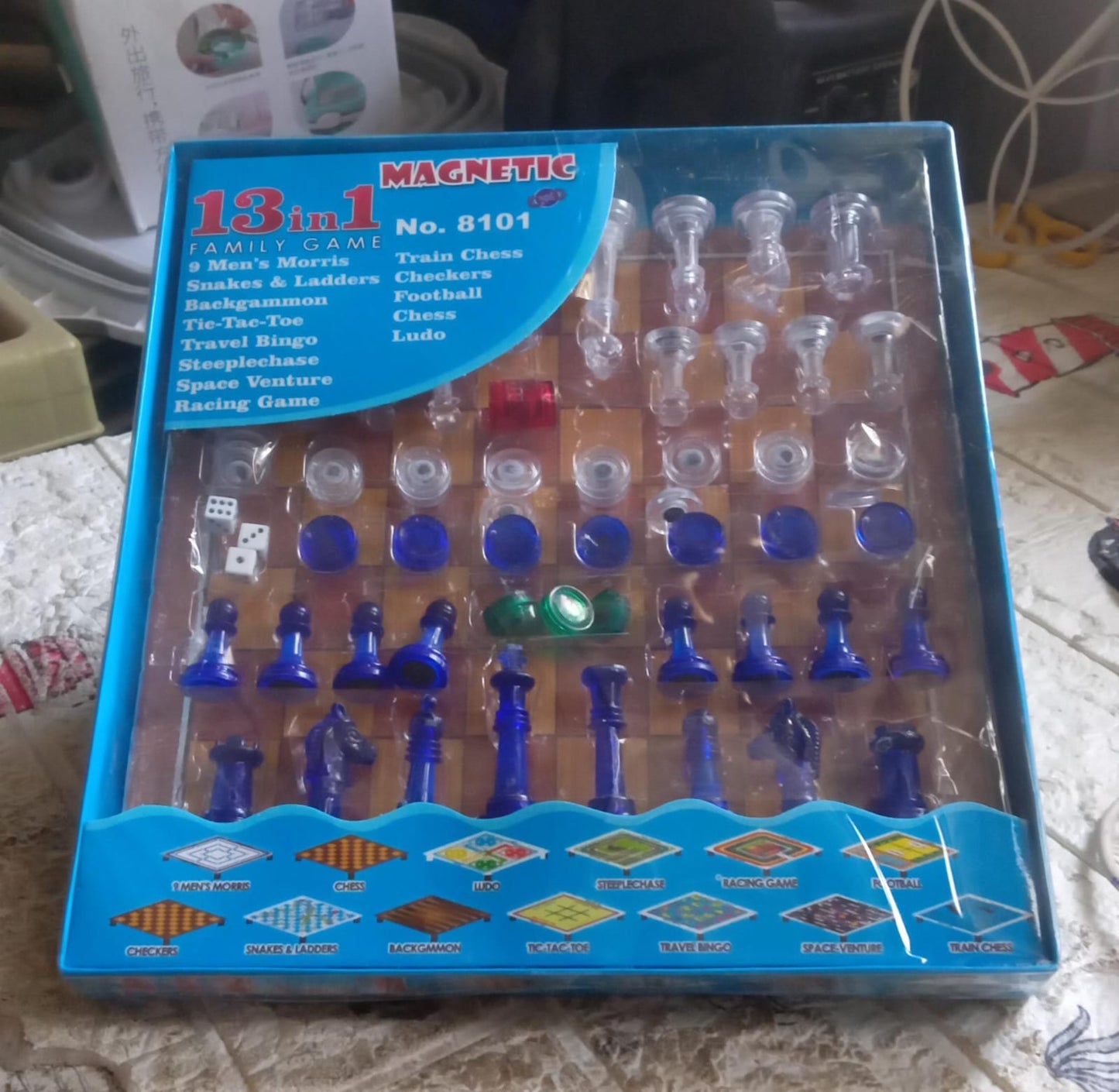 13 In 1 Family Board Game Chess -Snakes-Ladders & Ludo