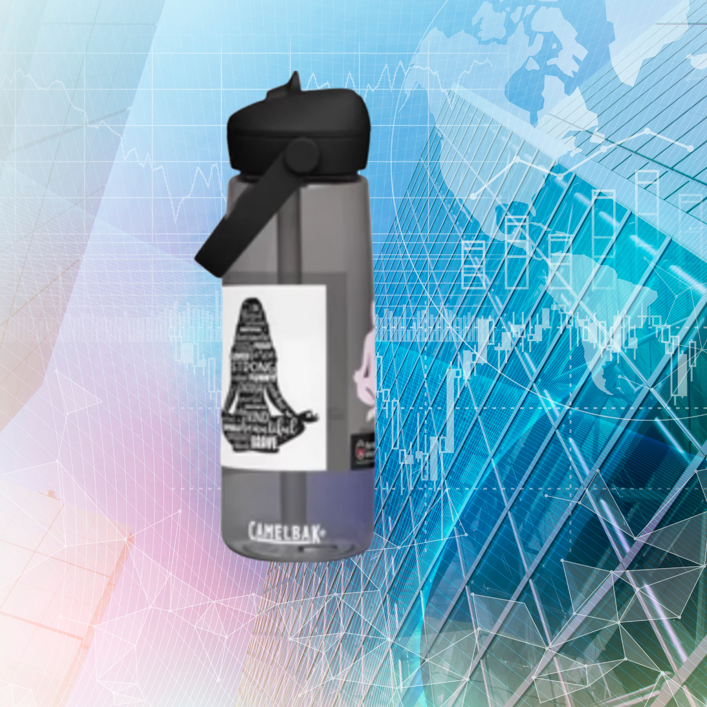 Flip Straw Water Bottle – YOGA Edition