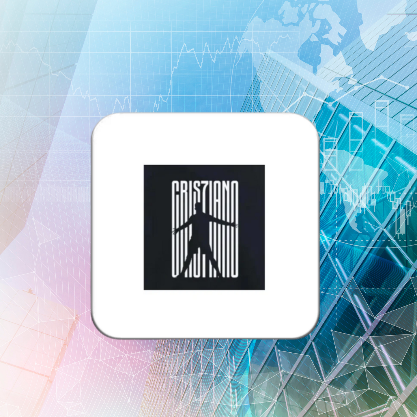 5-Square Coaster - 90 x 90 mm (Acrylic) CR7