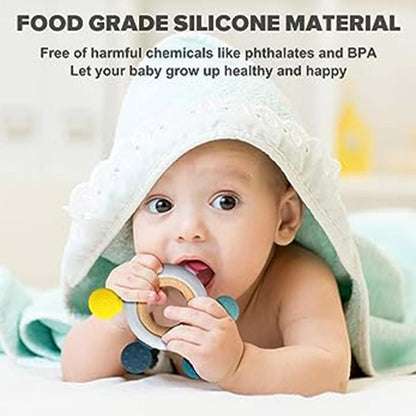 Silicone Baby Teether – Soothing & Safe for Little Gums