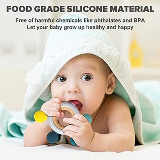 Silicone Baby Teether – Soothing & Safe for Little Gums