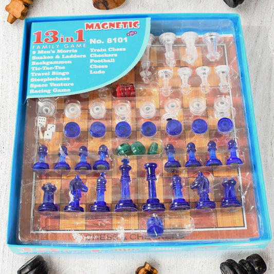 13 In 1 Family Board Game Chess -Snakes-Ladders & Ludo