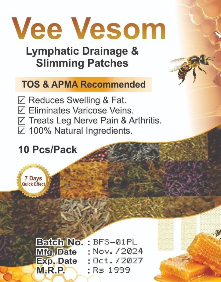 Bee Venom Lymphatic Drainage & Slimming Patches (10 Patches)