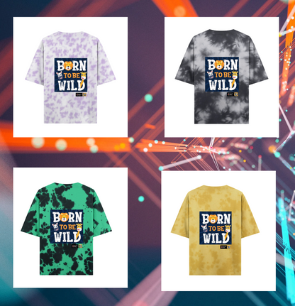 🌈 Born To Be Wild – Tie-Dye Oversized T-Shirt