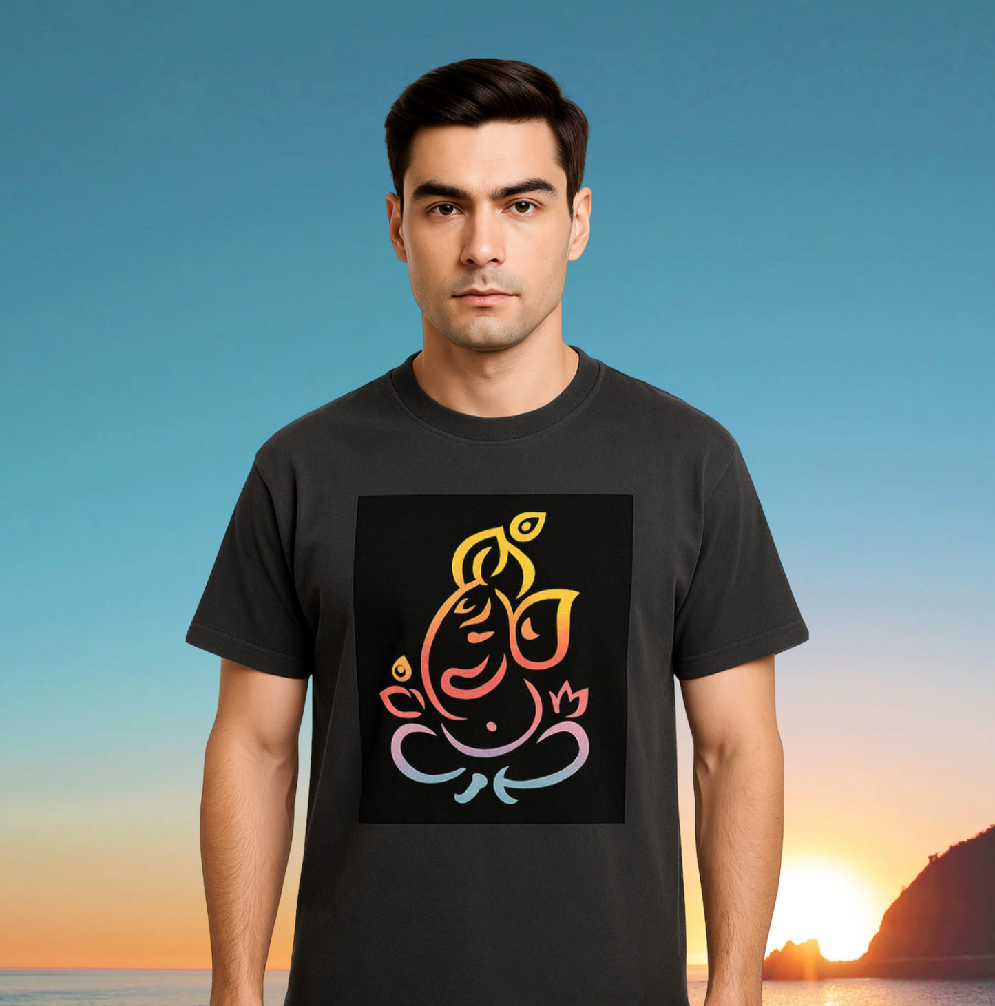 Divine Ganesha Premium Oversized T-shirt