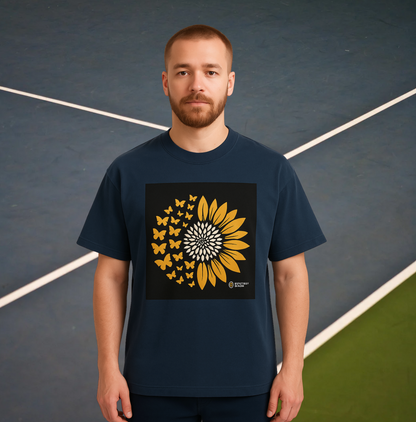 Butterfly Bloom Sunflower Premium Oversized Tee 🌻🦋