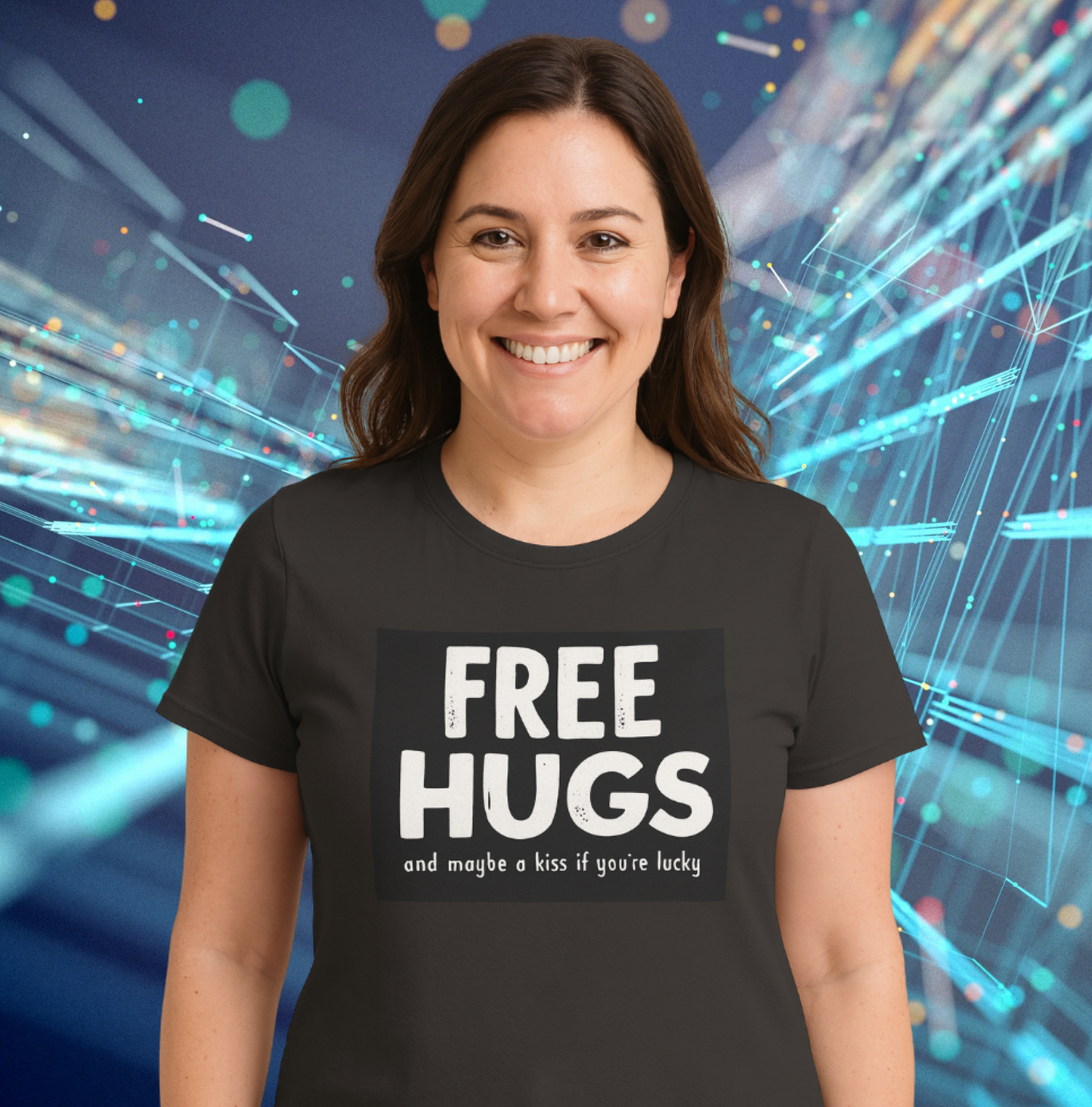 T-SHIRT Women Round FREE HUGS