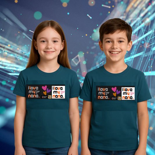 ❤️ I Love Nana – Kids Half Sleeve Round Neck T-Shirt