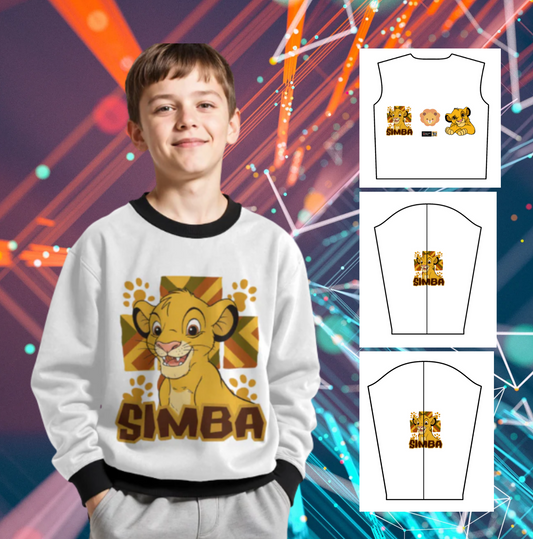 🦁 SIMBA AOP Kids Sweatshirt