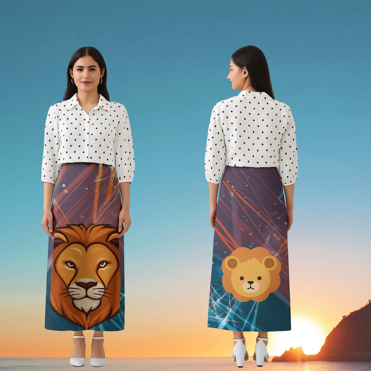 🦁 Lion King AOP Pencil Skirt
