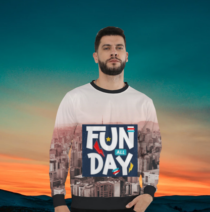 🎉 ALL DAY FUN Unisex AOP Sweatshirt
