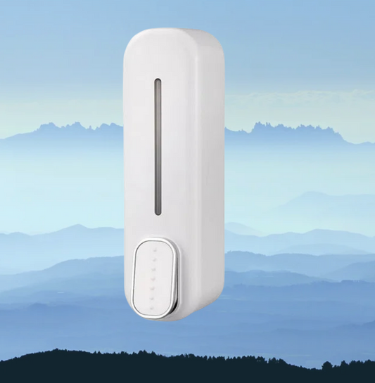 Wall Mount Hand Liquid Dispenser for Bathroom - White