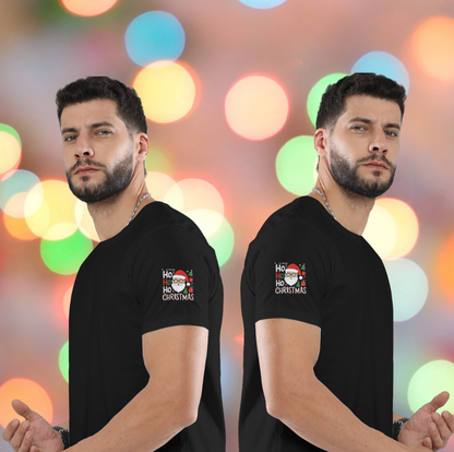 🎄 HO HO CHRISTMAS Unisex Standard Crew Black T-Shirt