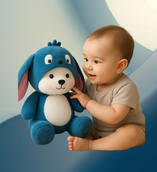🧸 Blue Huggable Soft Toy – Plush Teddy Bear