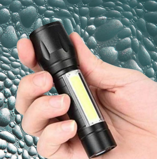 10W Rechargeable LED Torch Waterproof Pocket Size