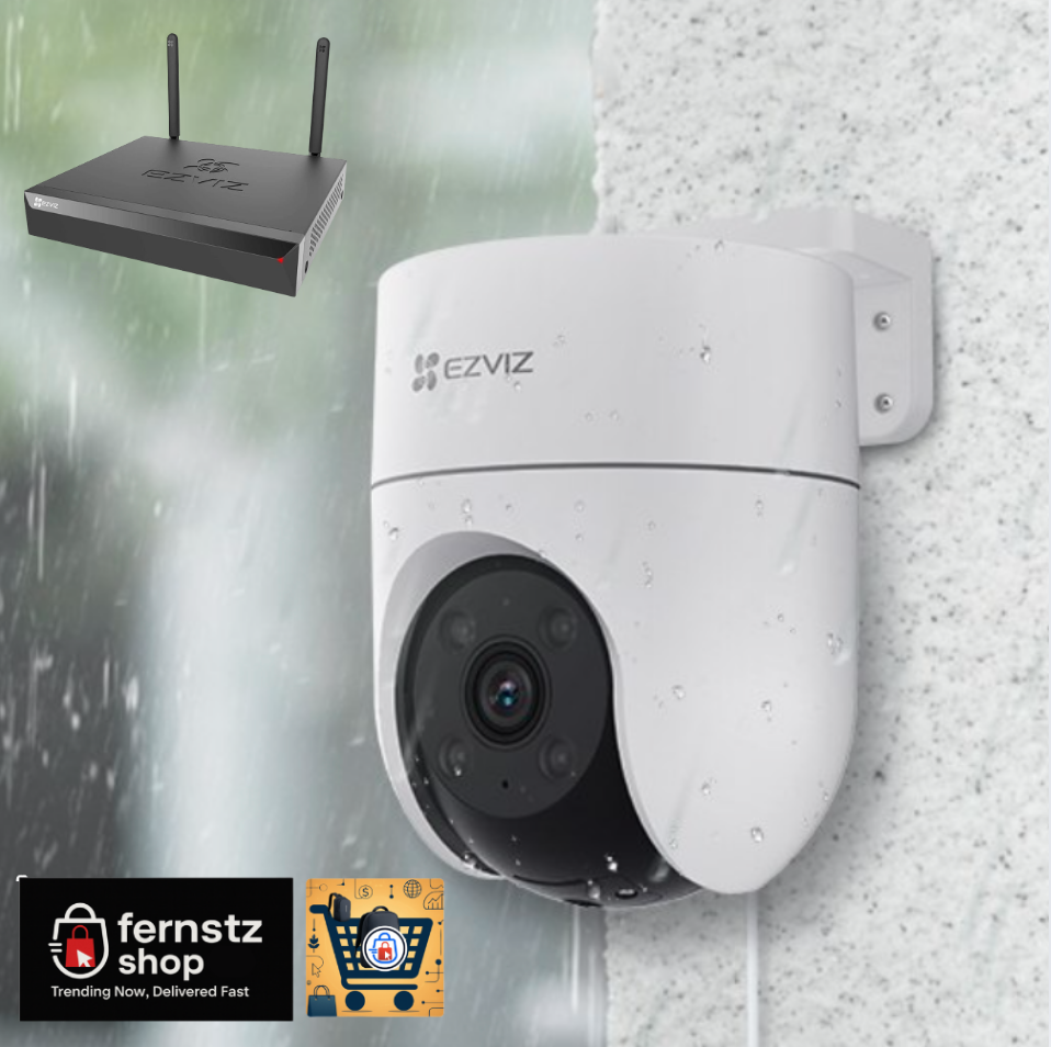Ezviz 4CH Wireless NVR with 4 × Ezviz H8c 1080p Pan Tilt WiFi 360 Camera Bundle