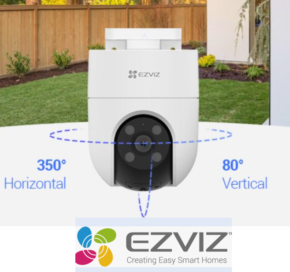 Ezviz 4CH Wireless NVR with 4 × Ezviz H8c 1080p Pan Tilt WiFi 360 Camera Bundle