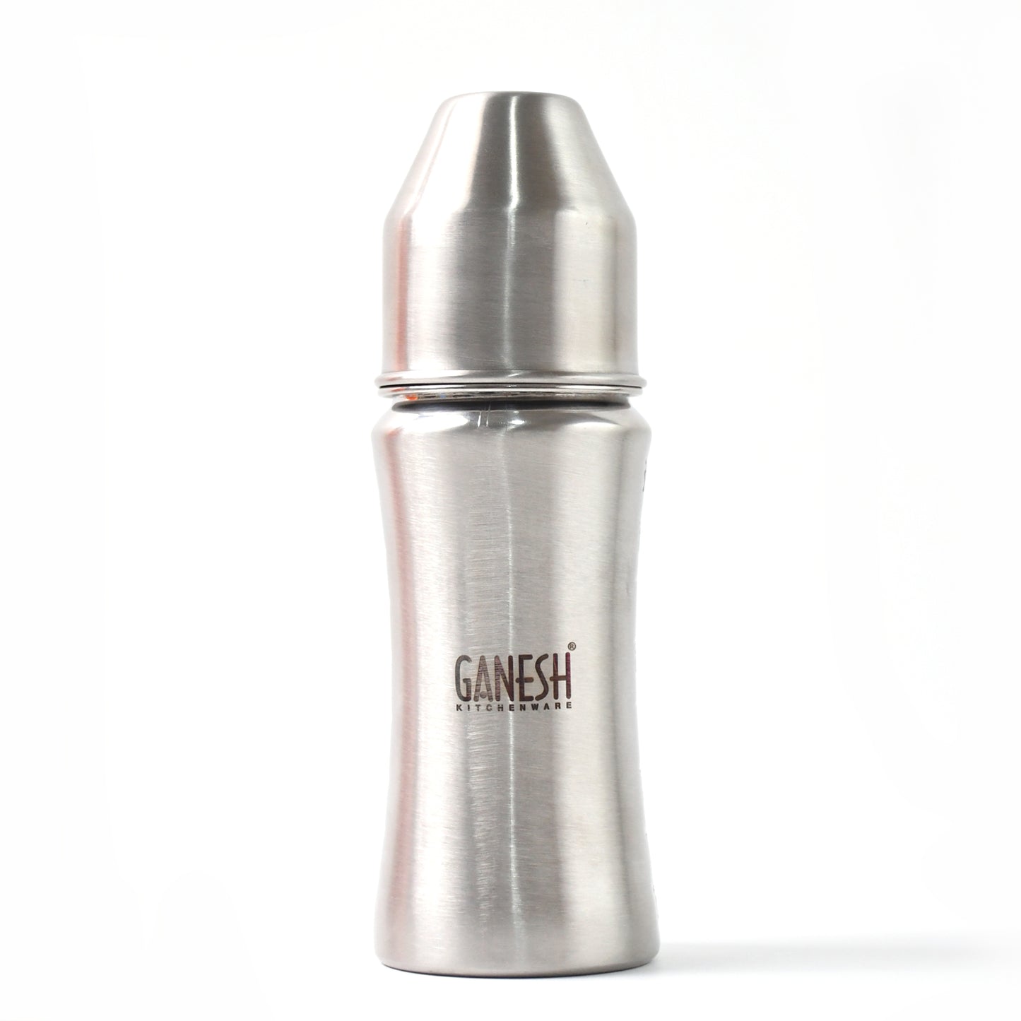 🍼 Ganesh Stainless Steel Baby Feeding Bottle – 250 ml