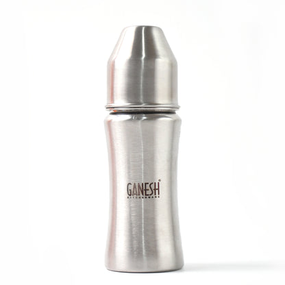 🍼 Ganesh Stainless Steel Baby Feeding Bottle – 250 ml
